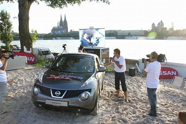 Nissans JUKE hat seine ersten Auftritte vor deutschem Publikum u.a. auf Beachpartys. Foto: Nissan/Auto-Reporter.NET